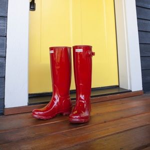 Hunter Original Tall Gloss Rain Boots size 7 US